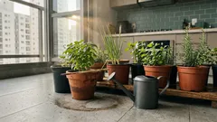 Horta em apartamento: o ajuste simples de luz e vaso que faz a colheita render mais do que parece